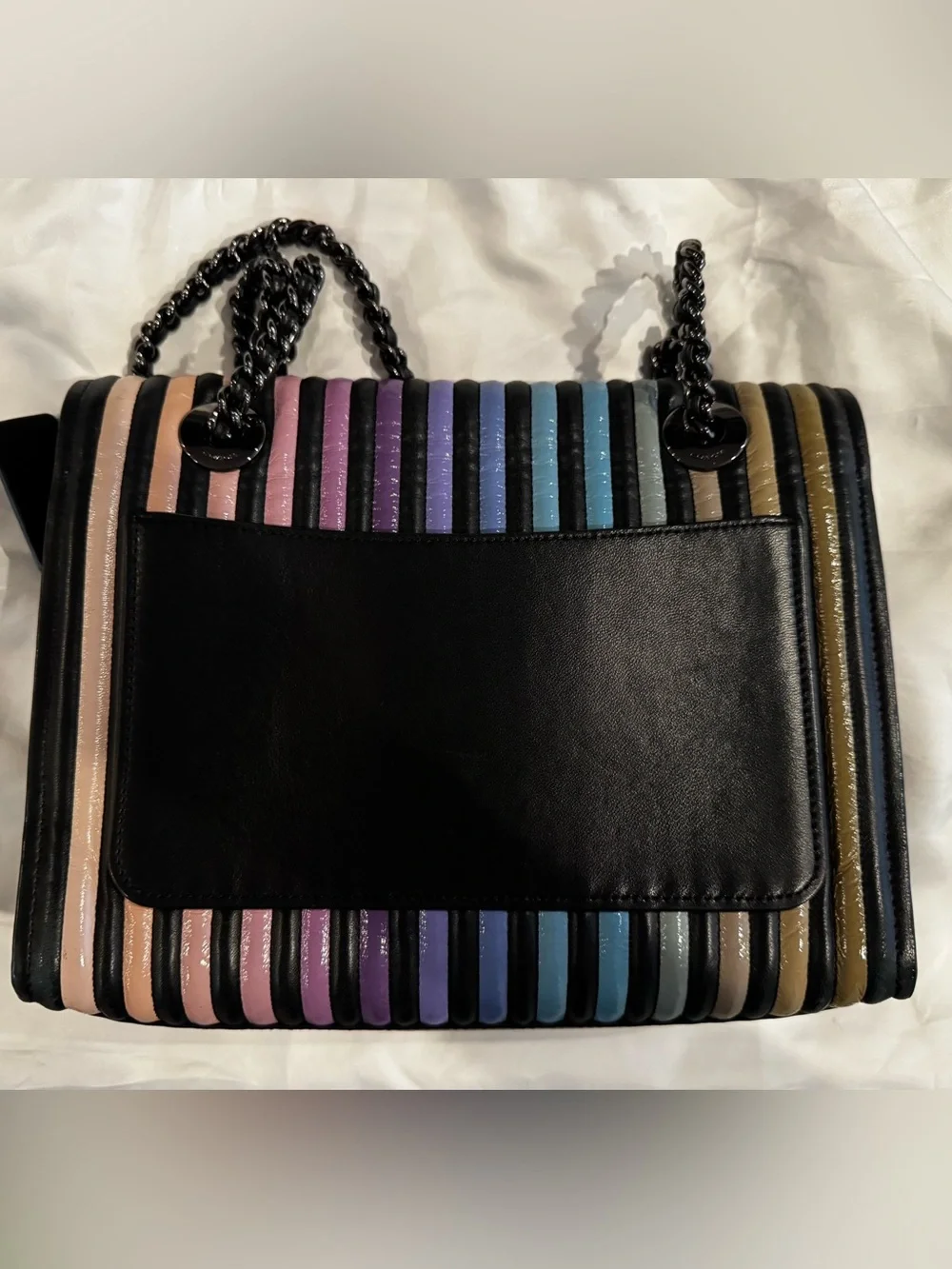 RARE Coach Set Quilted Ombre Parker bag with matching zip around wallet EUC